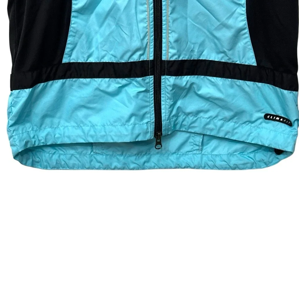 Vintage Nike Running Vest With Clima Fit Technology Black Blue Ladies Small